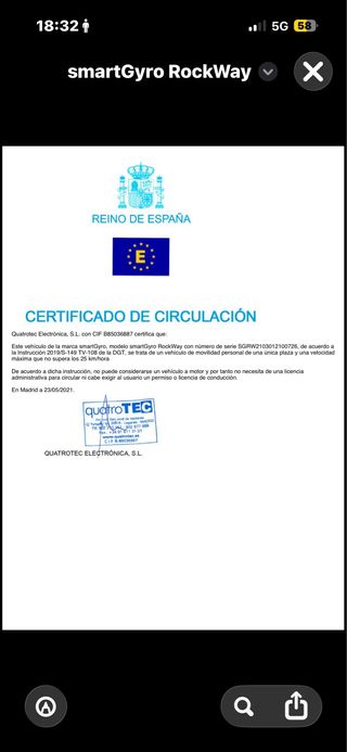 Patinete Eléctrico Smartgyro Rockway