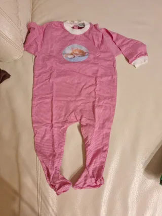 Tuta neonato Bassetti righe rosa gattino
