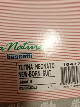 Tuta neonato Bassetti righe rosa gattino