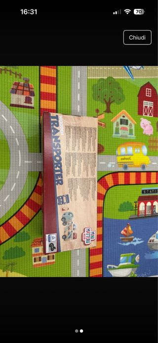 Bisarca in legno per macchinine