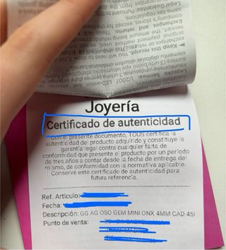 Collar Tous Oso Negro Plata