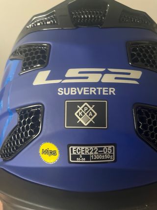 Casco Motocross LS2 Subverter Azul Naranja