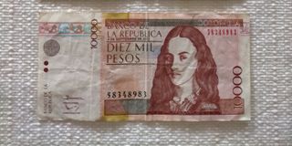 Billete 10000 Pesos Colombianos