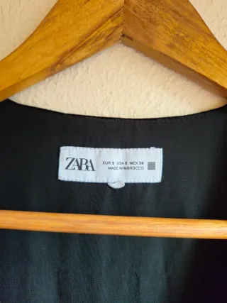 Vestido Zara Negro Brillantina Terciopelo S