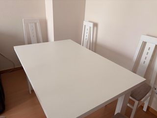 Mesa comedor + 6 sillas madera