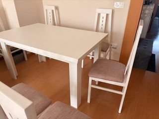 Mesa comedor + 6 sillas madera