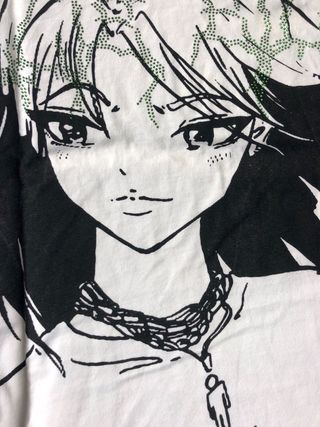 Camiseta Bershka Billie Eilish Anime Talla M