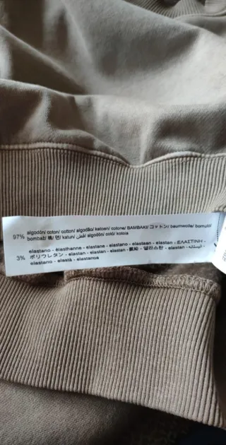 Sudadera Zara corta marrón Talla S