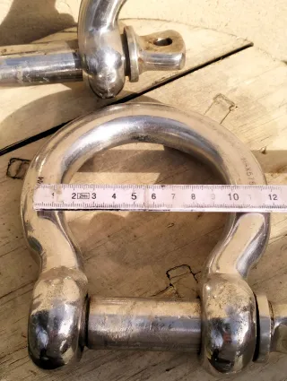 2 Grilletes Acero Inoxidable 6 Toneladas