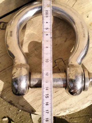 2 Grilletes Acero Inoxidable 6 Toneladas