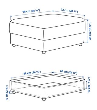 Reposapiés con almacenaje