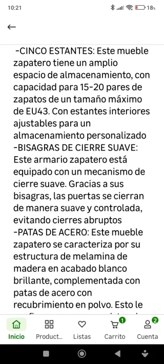 Zapatero Blanco Melamina HOMCOM