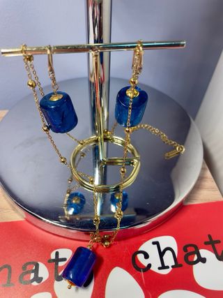 Conjunto pendientes-collar Cristal Murano