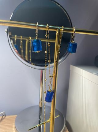 Conjunto pendientes-collar Cristal Murano