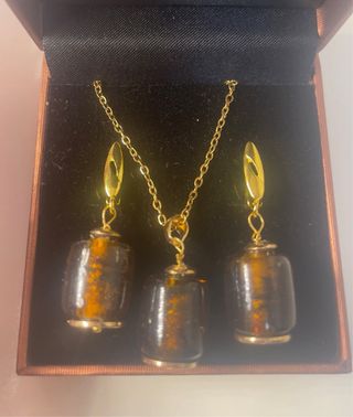 Conjunto pendientes-collar Cristal Murano