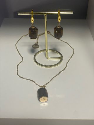 Conjunto pendientes-collar Cristal Murano