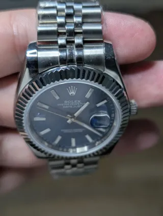 Reloj Rlx Automático Azul y Plateado