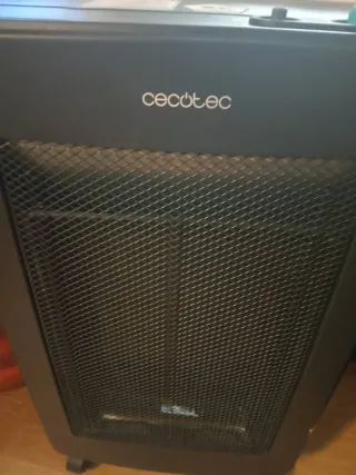 Estufa de gas negra y gris