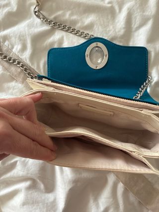 Bolso Zara tweed blanco y negro