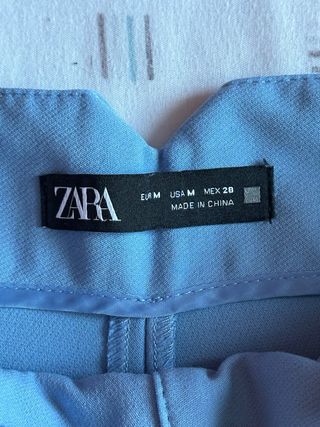 Pantalón de Vestir de Zara color Azul Claro