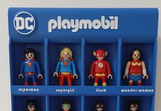 Expositor para figura playmobil dc comics