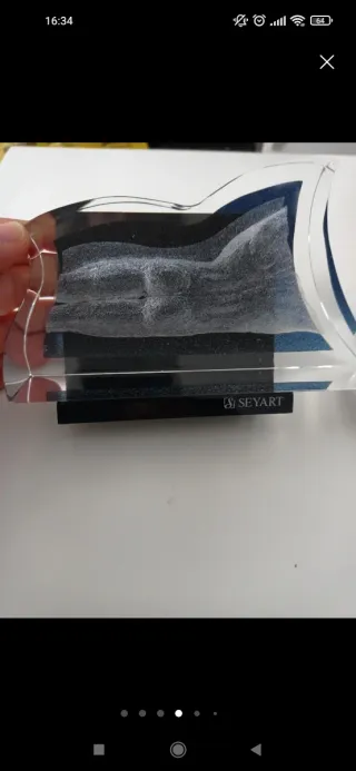 Pareja Esculturas Cristal Seyart