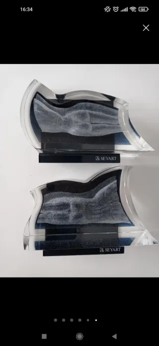 Pareja Esculturas Cristal Seyart