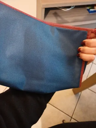 Necessaire uomo James Dillon blu e rosso