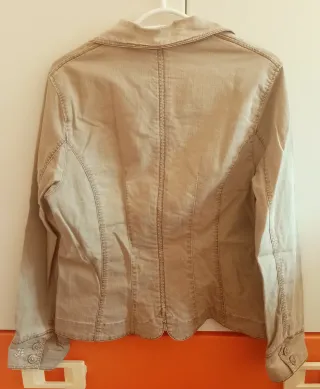 Cazadora vaquera mujer verde caqui