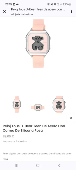 Reloj Tous Rosa Oso