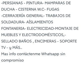 Reparaciones Manitas del hogar 637377708 WhatsApp