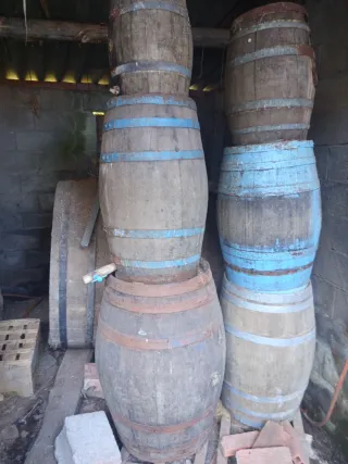 Barricas y cubas de vino antiguas