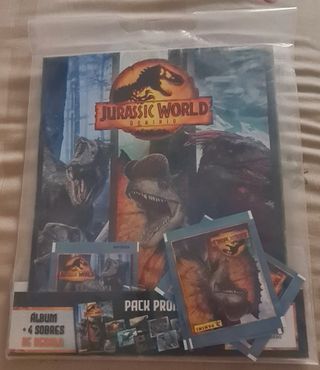 Jurassic World Dominio Álbum + 4 Sobres