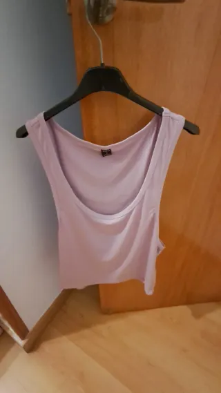 Camiseta sin mangas lila talla L