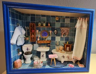 Caja de miniaturas baño