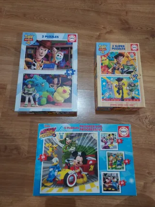 Puzzles de diferentes piezas. 4€ CADA PUZZLE
