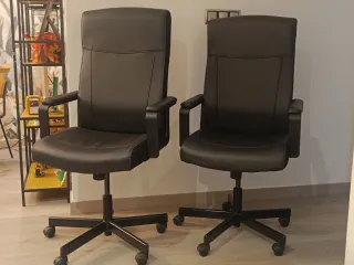 2 Sillones Oficina Giratorios Ikea Negro
