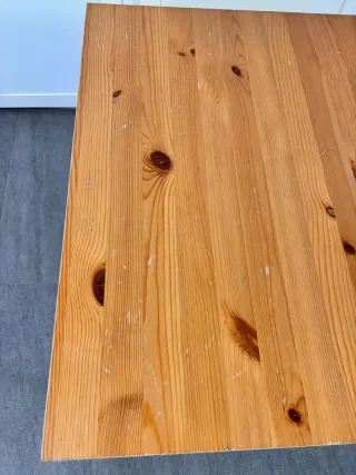 Mesa de centro madera y blanca