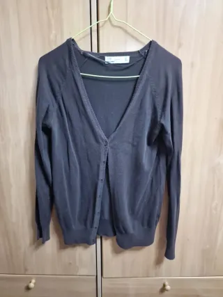 Chaqueta punto Zara marrón Talla XS