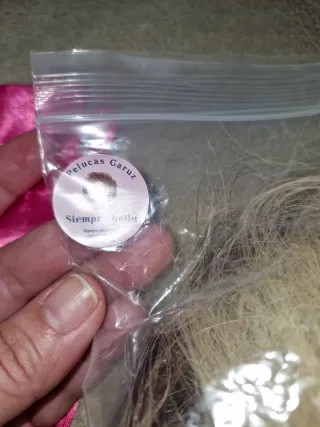 Peluca Pelo Natural Rubio Efecto Raíz.