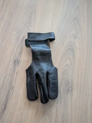 Guante de tiro con arco cuero negro