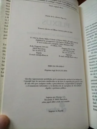 La crucifixión rosada de Henry Miller. 3 tomos.