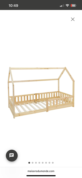 Cama infantil de madera Montessori