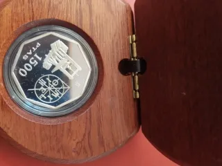 Tres monedas Plata 1500 Pesetas Milenio Proof