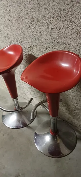 Sillas Altas Cocina Rojas