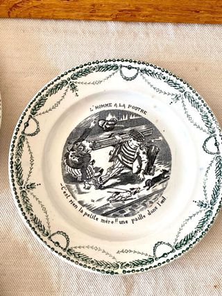 Lote 5 platos St-Amand Humoristique” antiguos