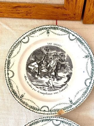 Lote 5 platos St-Amand Humoristique” antiguos