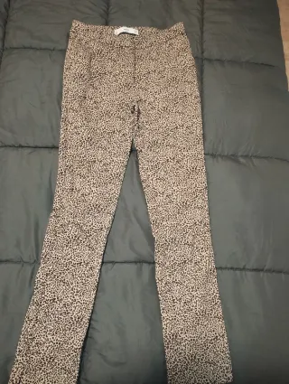 Pantalones MNG Beige/Marrón Talla XS