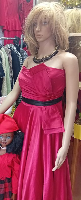 Vestido fiesta granate talla 42-44