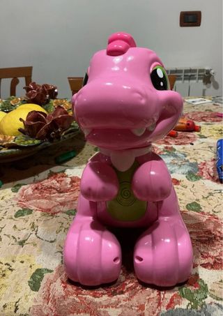 Dentina dinosauro rosa giocattolo